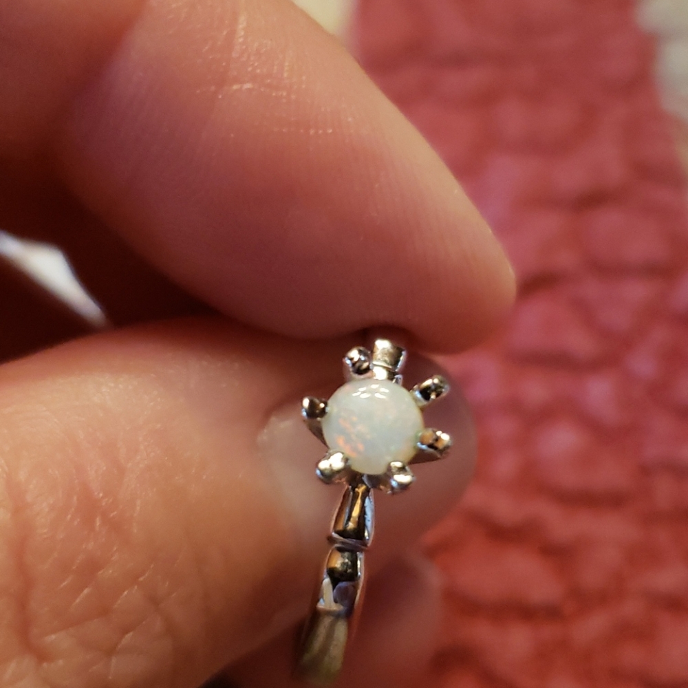 Opal Solitaire Ring - image 4
